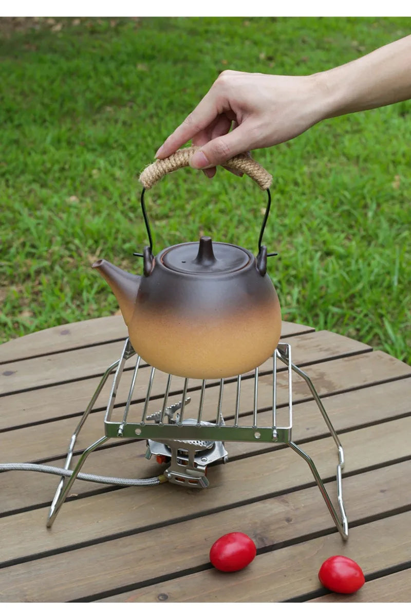 Outdoor Stainless Steel Camping Stove Holder Portable Folding Mini Barbecue Rack