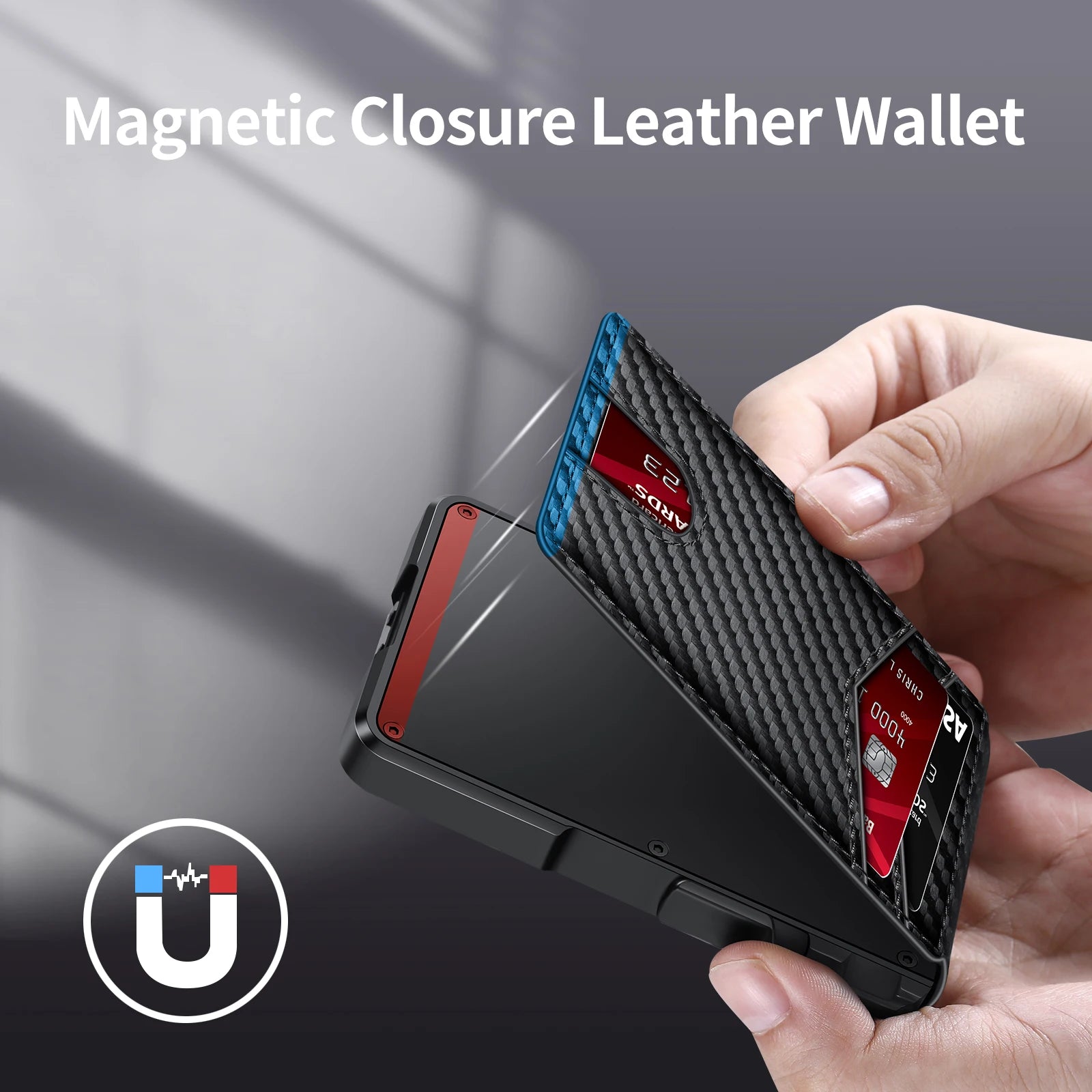 Mens Wallet Tactical Bifold Wallets for Men Metal Rfid Blocking Aluminum Money