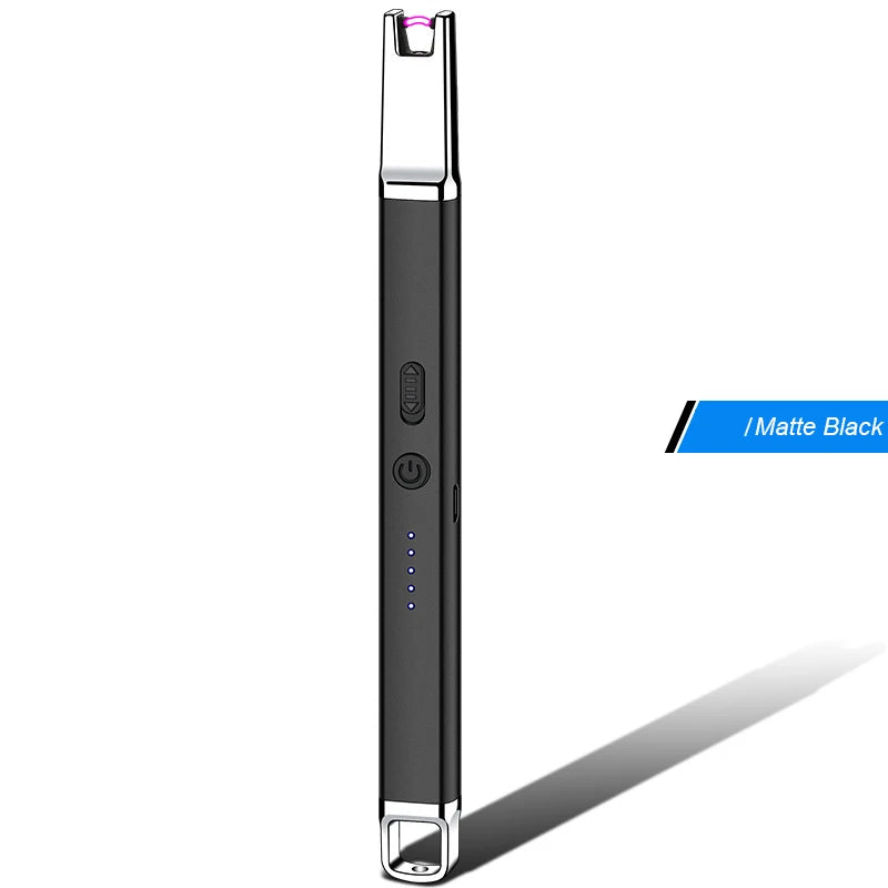 USB elektrische oplaadbare lange LED plasma boog vlamloze keuken aansteker voor