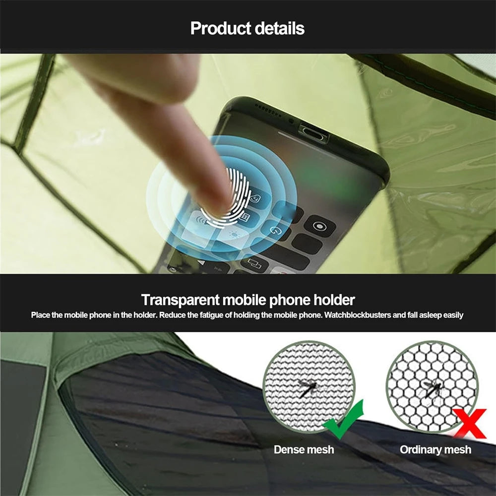 Foldable Pop Up Single Tent Portable Camping Tent Canopy Sleeping Net with