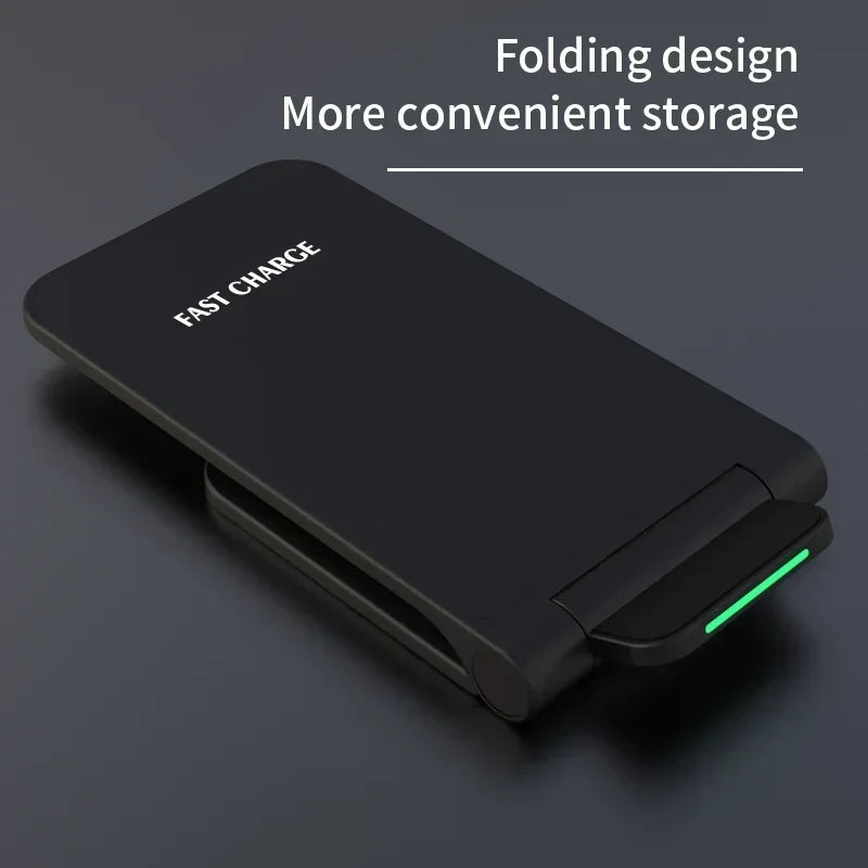 Беспроводное зарядное устройство с двумя катушками, подставка для iPhone 15 14 13 12 11 Pro Max Samsung