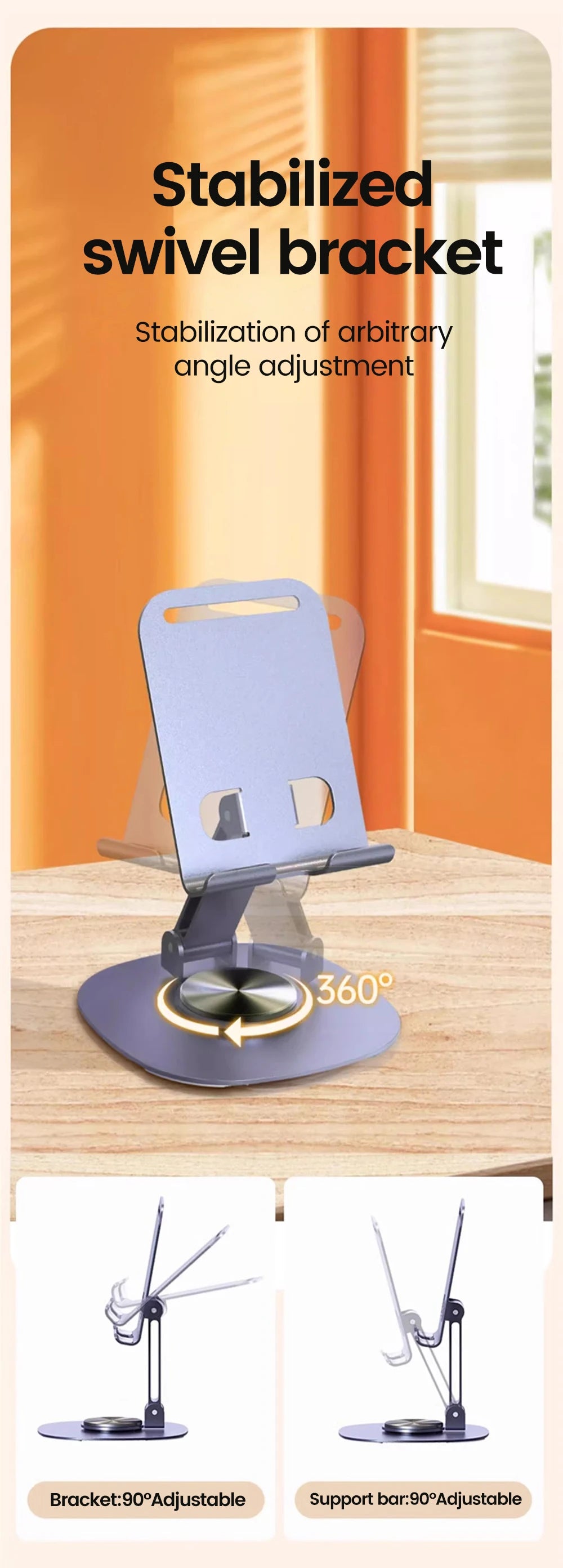 Olaf Draaibare Tafel Mobiele Telefoonhouder Ondersteuning Desktopstandaard Voor iPad Samsung