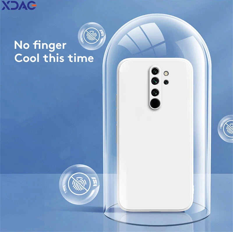 Eenvoudige telefoonhoes voor Xiaomi Redmi Note8 Note 8 Pro 8Pro Zacht snoep vierkant