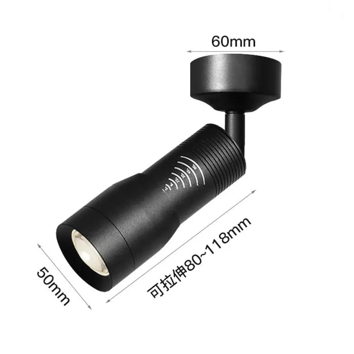 Verstelbare 5 6 8 10 Smalle stralingshoek Zwart Wit LED Focus Plafond