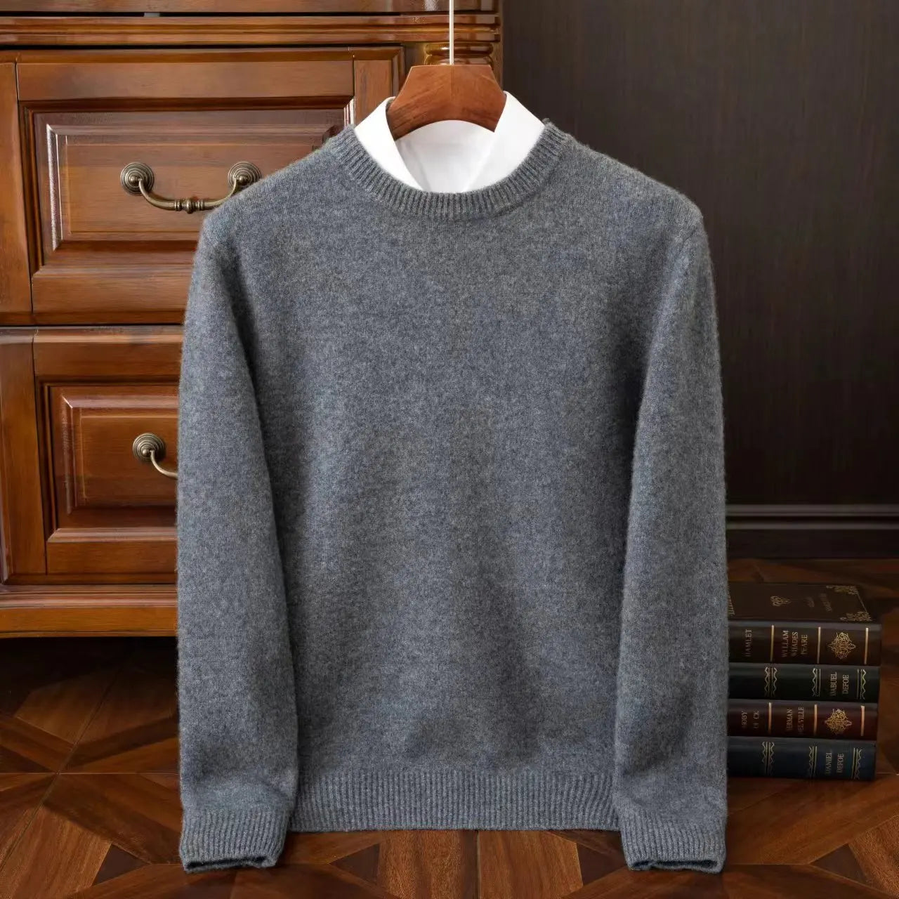 Cashmere Sweater O neck Pullovers Men s Loose Oversized M 3XL Knitted Bottom Shirt Autumn Winter