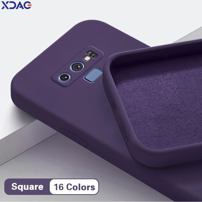 Vierkant vloeibaar siliconen hoesje voor Samsung Galaxy Note9 Note 9 telefoonhoesje Candy