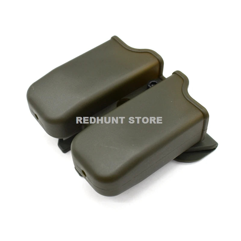 Tactical Double Magazine Holster Universal 9mm .40 Caliber Stack Mag Holder with 1.5 2 Inches Belt