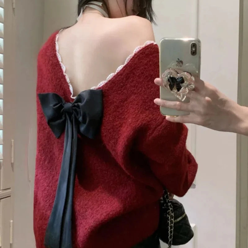 Весна-осень, V-образный вырез, длинный рукав, модный женский свитер, повседневный, для улицы