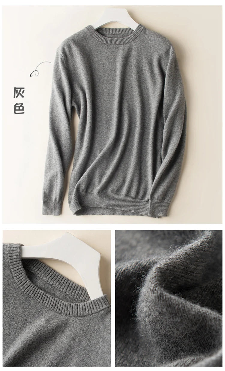 Classic Pullover V Neck Sweater Men Autumn Winter Cashmere Cotton Blend Warm Jumper Clothes Pull