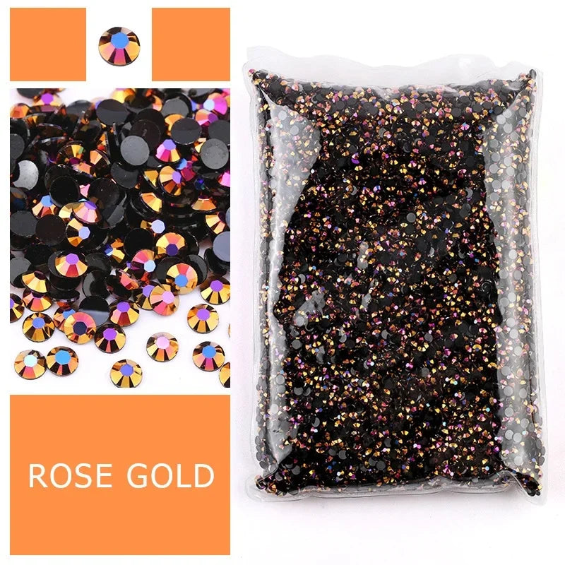 Black Series 2 5mm Wholesale Resin Rhinestones for Clothing Decoration Non