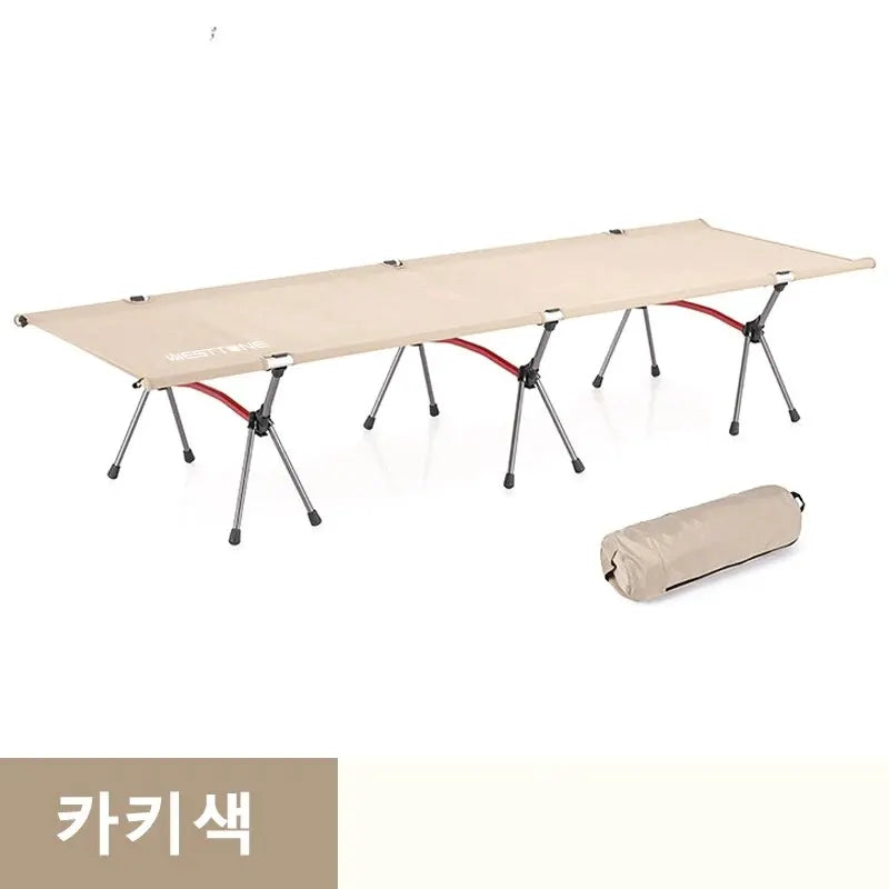 Westtune Camping Cot Portable Folding Bed Ultralight Aluminum Alloy Sleeping Cot