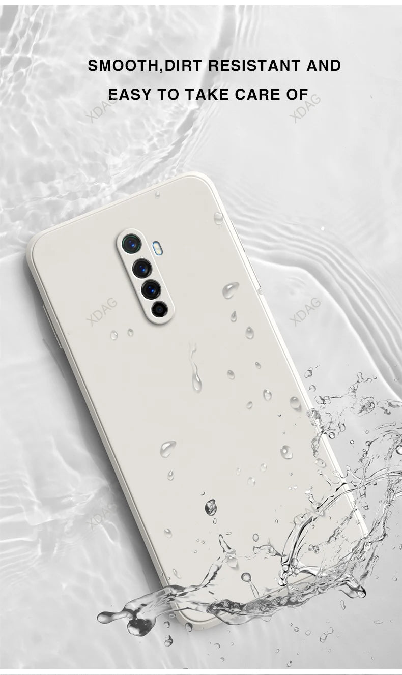 Vloeibare siliconen achterkant voor de Oppo Realme X2 Pro X2Pro 6.5 Rmx1931-lens