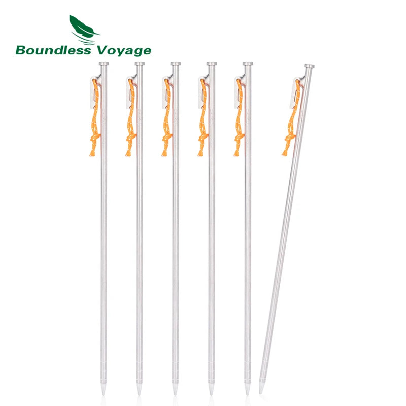 Boundless Voyage Titanium Alloy Tent Pegs Heavy Duty Nails Camping Stakes Hard