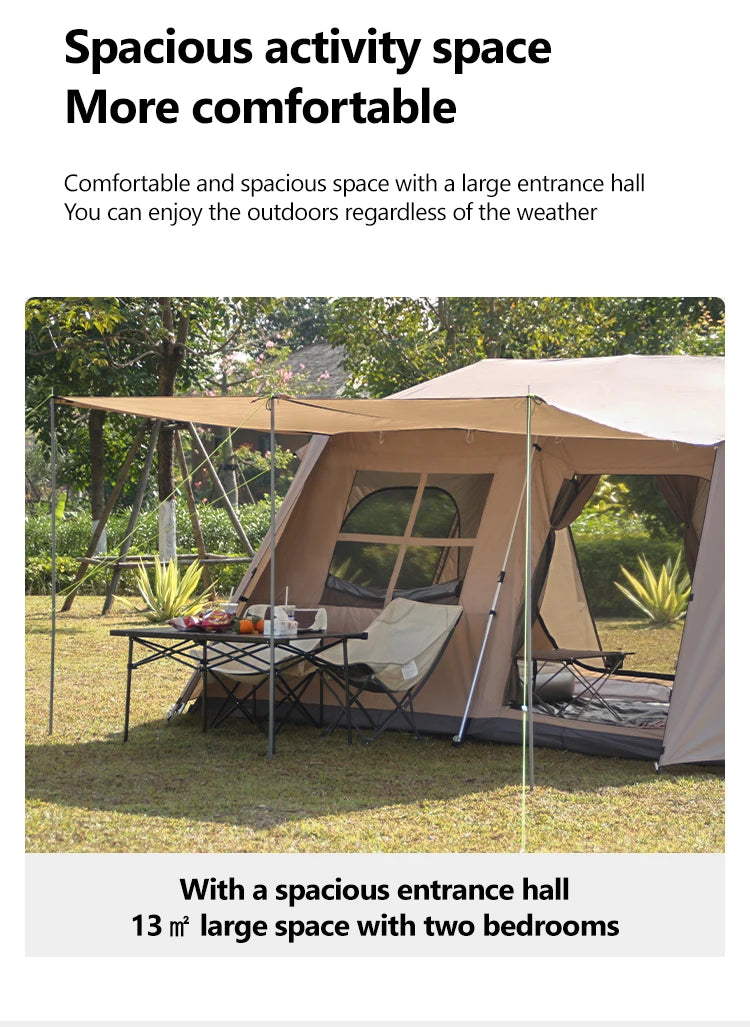 Sonuto Quick Setup Large Camping Automatic Tent 4 7 Person Double Hall Ridge