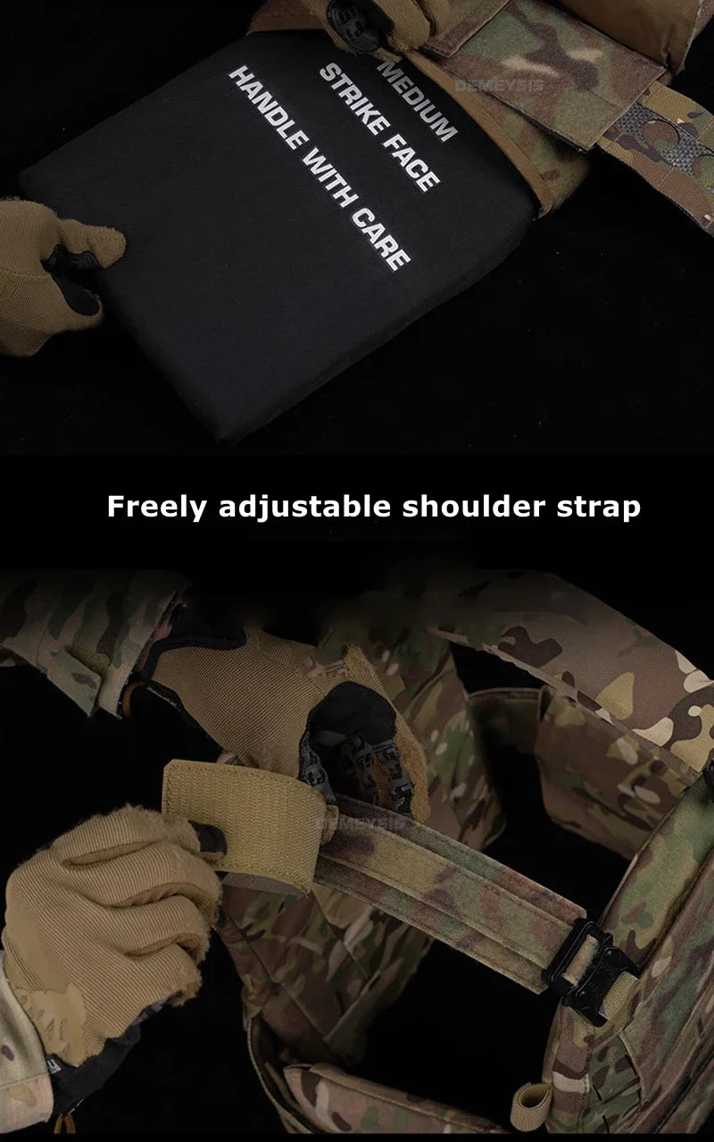 Tactical Vest Airsoft Plate Carrier Military Training Modular Molle System with Triple Magazine