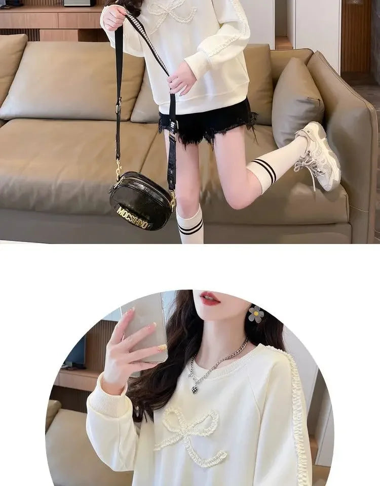 Dames Sweatshirt Los Groot Maat Ontwerp Eenvoudig Leeftijdsverminderend Afslankend Vleesbedekkende Trui Lang