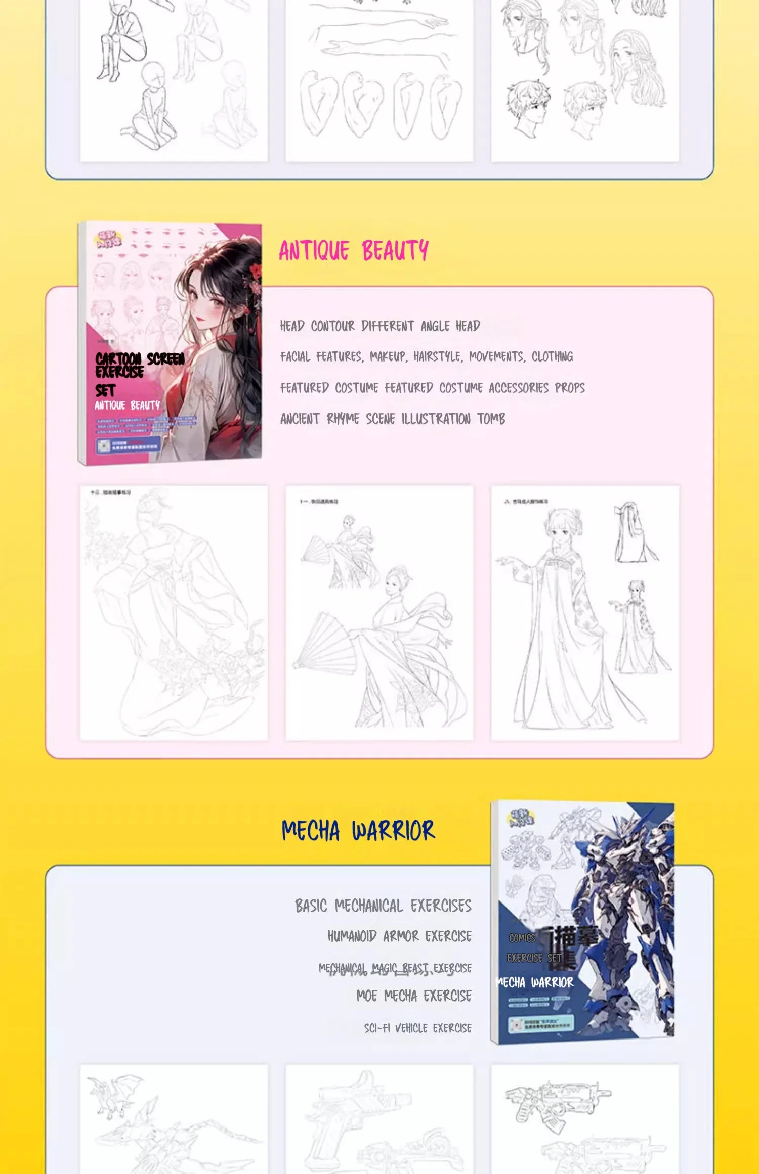 Cartoon Coloring Book Beginner Painting Technique Workbook Comic Manga Images