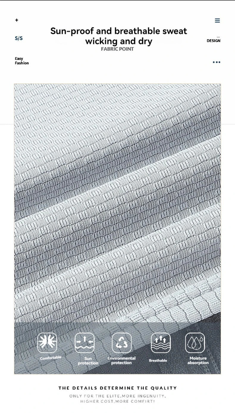 Ademende Ice Silk-zonnebrandkleding voor heren en dames, UV-bestendig, buitensporten
