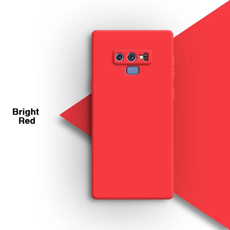 Vierkant vloeibaar siliconen hoesje voor Samsung Galaxy Note9 Note 9 telefoonhoesje Candy