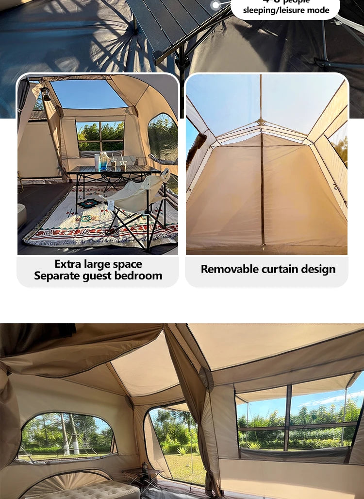 Sonuto Quick Setup Large Camping Automatic Tent 4 7 Person Double Hall Ridge