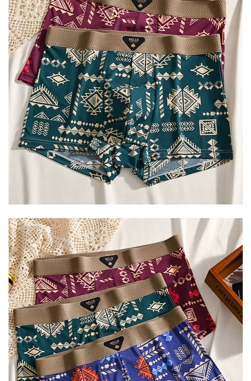 1 stuk herenondergoed van ijszijde, boxershorts, plus size 6XL, ademend