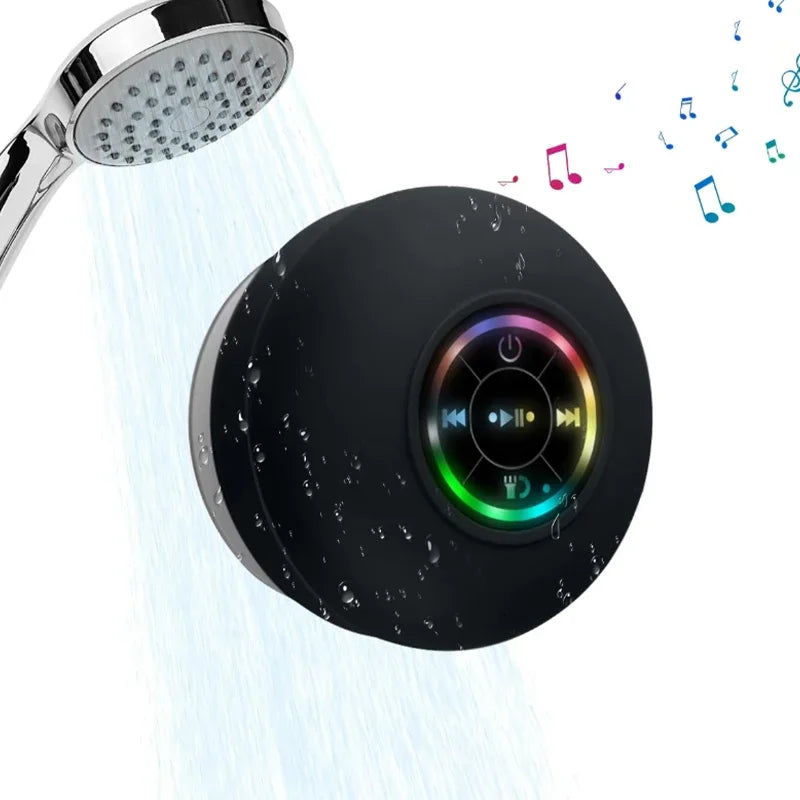 Mini draadloze Bluetooth-luidspreker met zuignap, waterdichte doucheluidspreker met LED