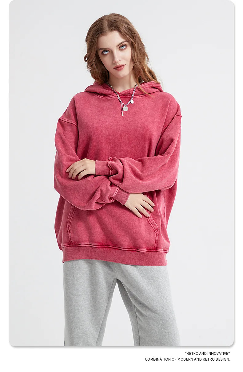 Bornladies Retro Verdikte Hoodie Mode Warme Trui 100% Katoen Dames Trend