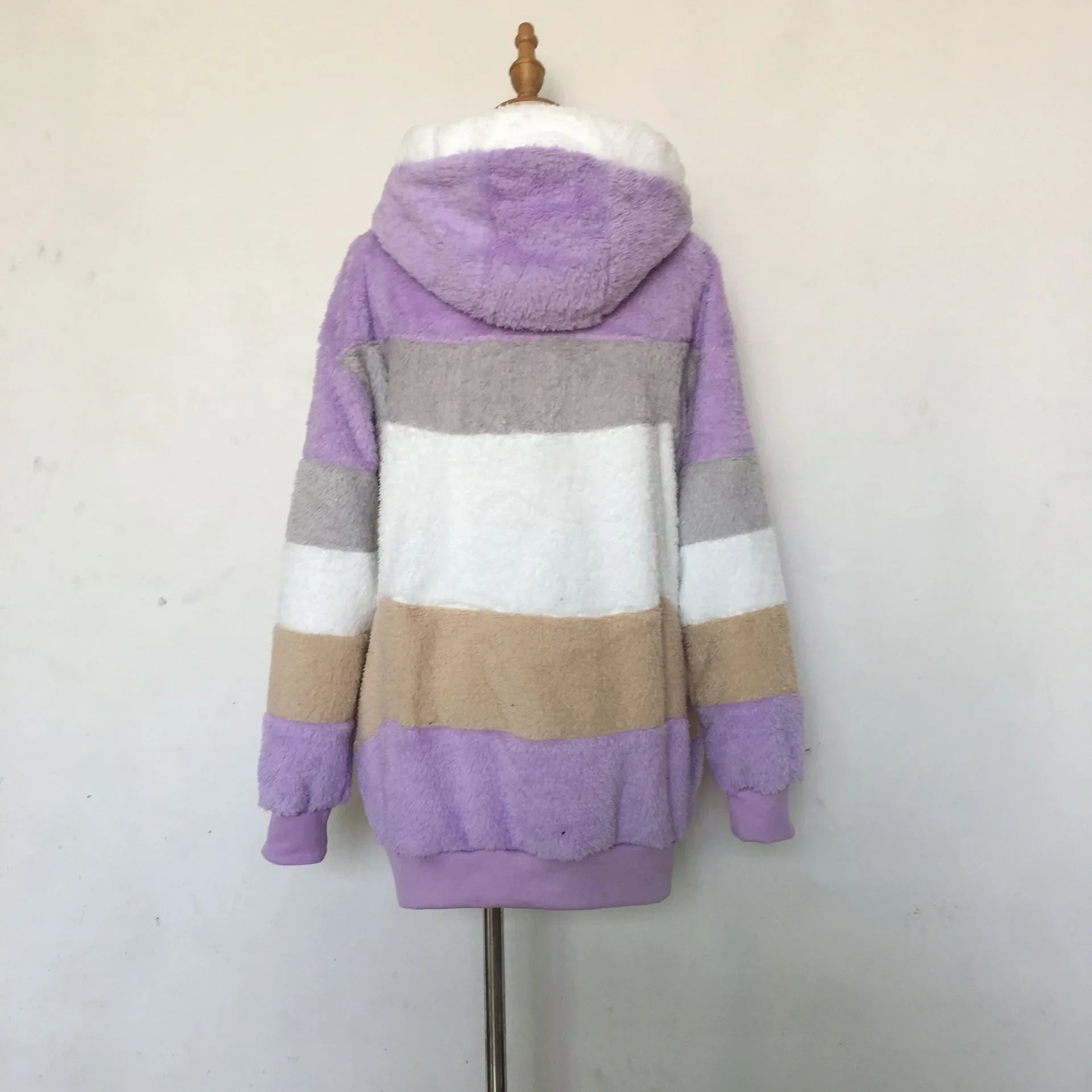 Oversized jas voor dames, herfst/winter, warme, zachte capuchon met capuchon