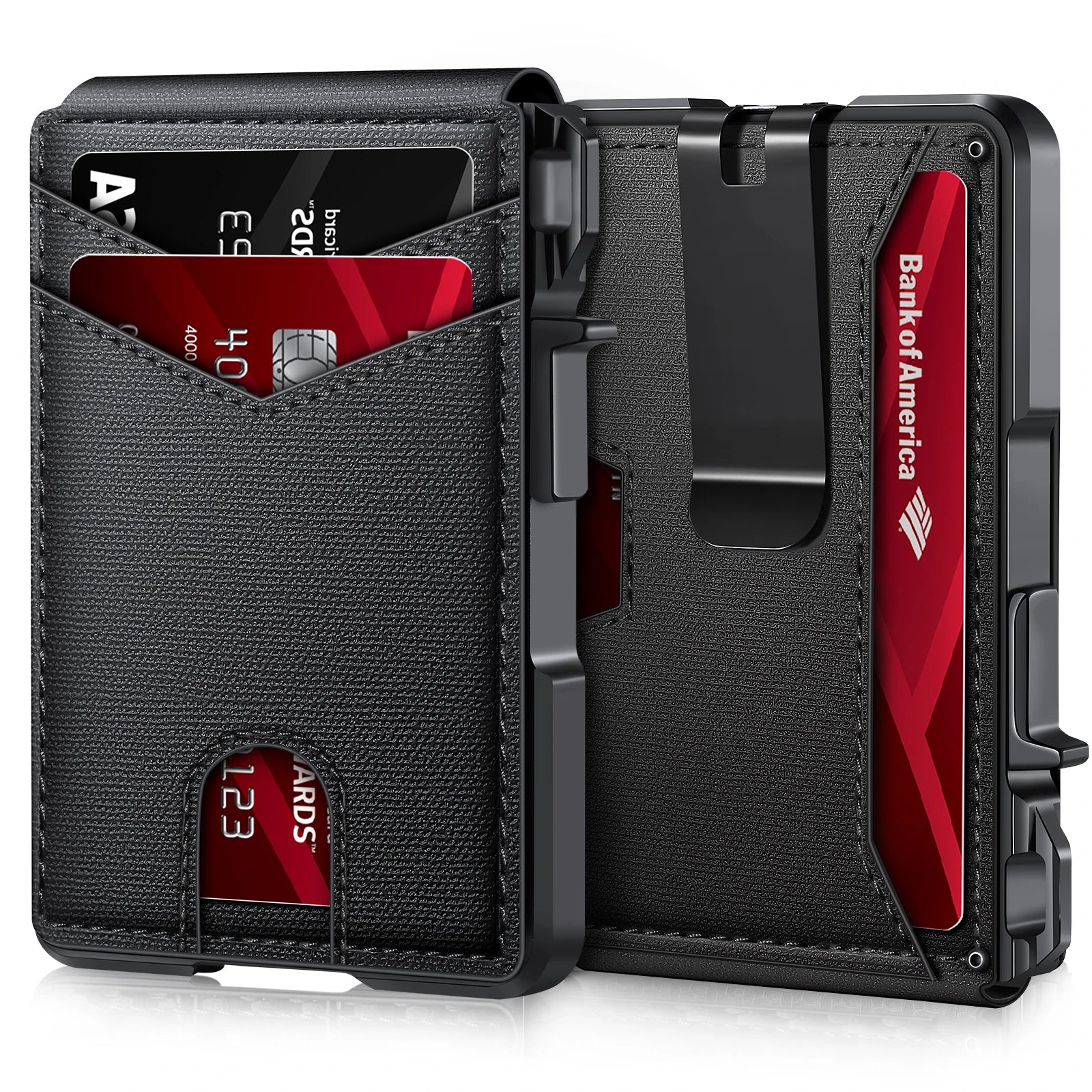 Mens Wallet Tactical Bifold Wallets for Men Metal Rfid Blocking Aluminum Money