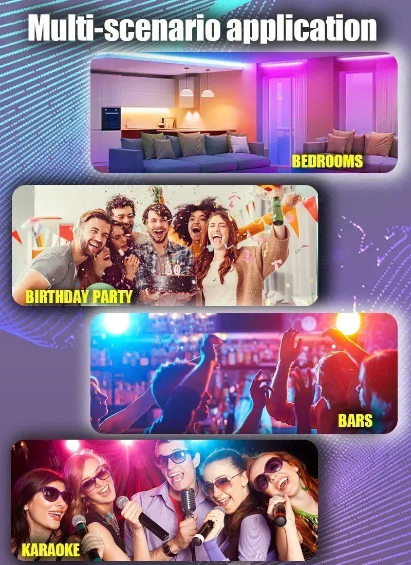 Bluetooth-luidspreker LED-muzieklamp met ingebouwde draadloze smart