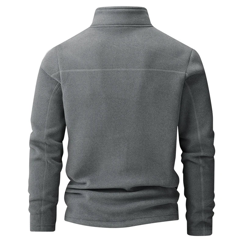 Plus Velvet Sweater Men s L 9XL Large Size Winter Polar Fleece Stand up Collar Half zipper Long