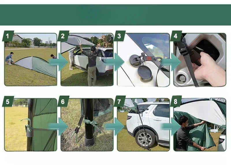 Arrival Car Side Canopy Outdoor Camping Vehicle Screen Large Triangular