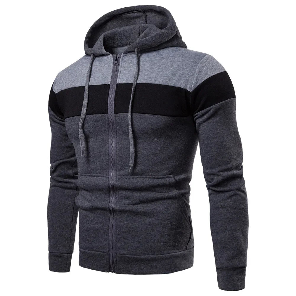 Zip Up Hoodies Autumn Hooded Sweatshirts Men s Hoodie Cardigan Solid Color
