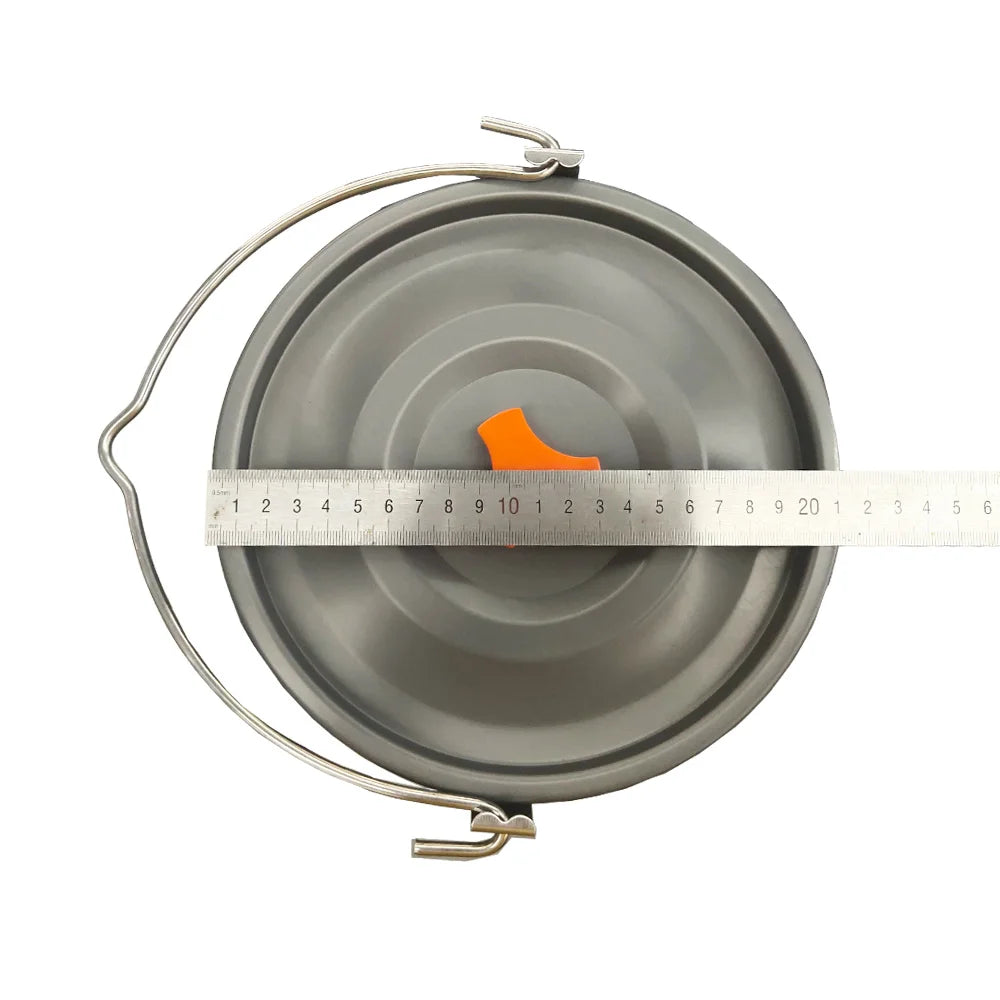 Outdoor Tableware Big Capacity Aluminum Alloy Camping Picnic Hanging Cookware