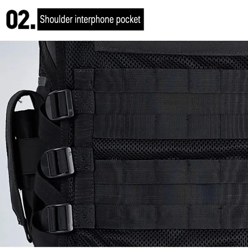 Adjustable Molle Tactical Vest Combat Body Armor Vests Security Guard Hunting