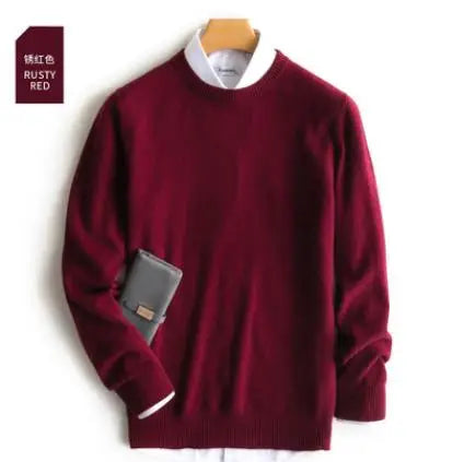 Classic Pullover V Neck Sweater Men Autumn Winter Cashmere Cotton Blend Warm Jumper Clothes Pull