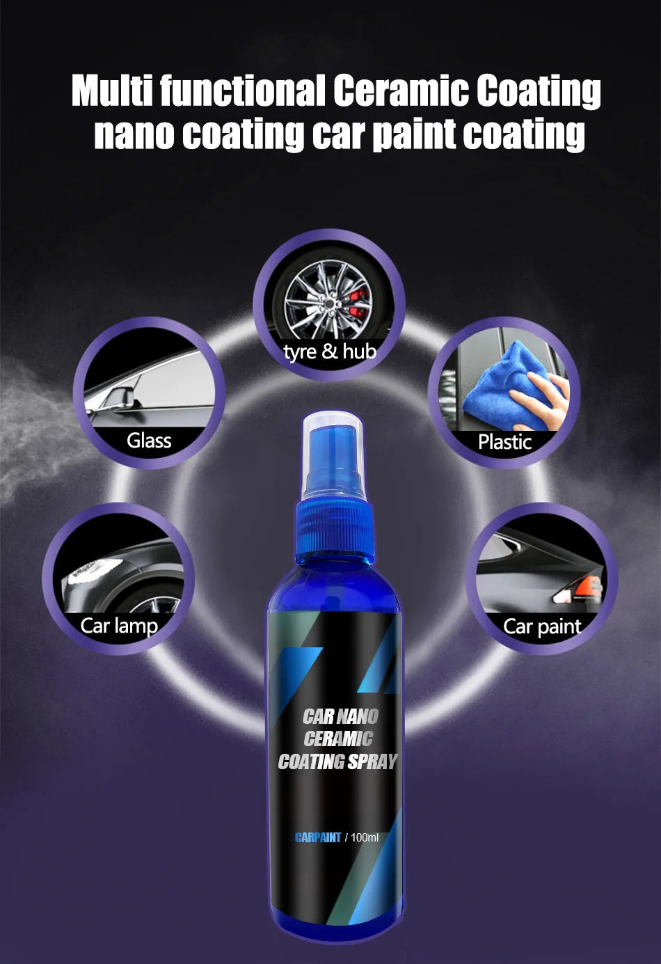 Car Ceramic Nano Paint Polishing Coating Auto Liquid Coatin Nano Crystal