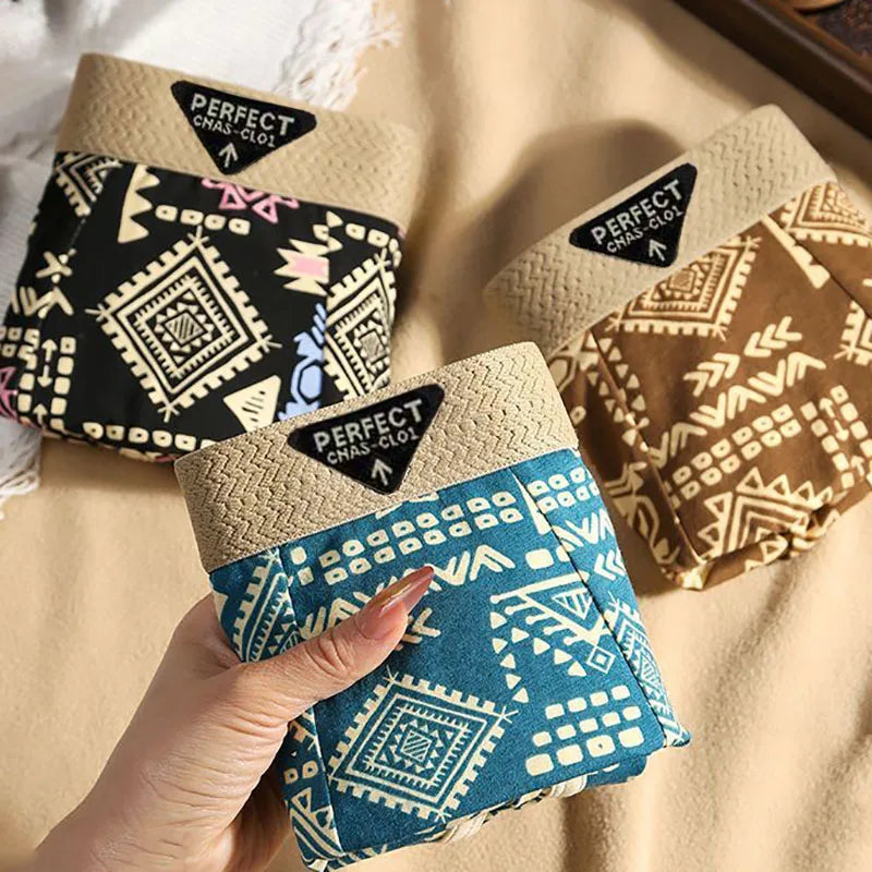 3-delige set herenondergoed Amerikaanse retro etnische stijl platte broek ademend