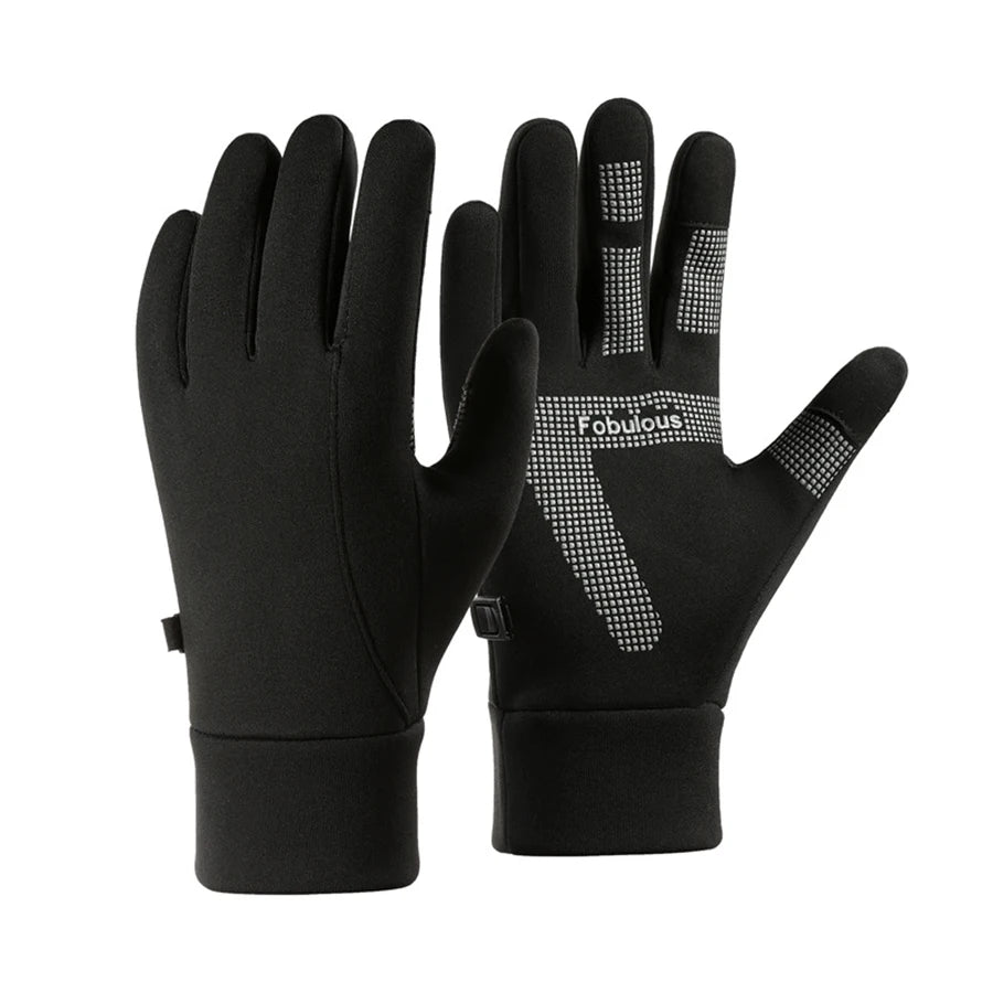 Winterfiets handschoenen voor heren, antislip, touchscreen compatibel, winddichte voering