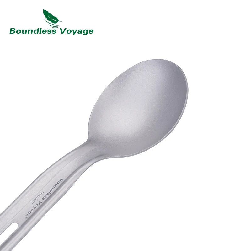 Boundless Voyage Camping Cutlery Set Titanium Knife Spoon Fork Chopsticks