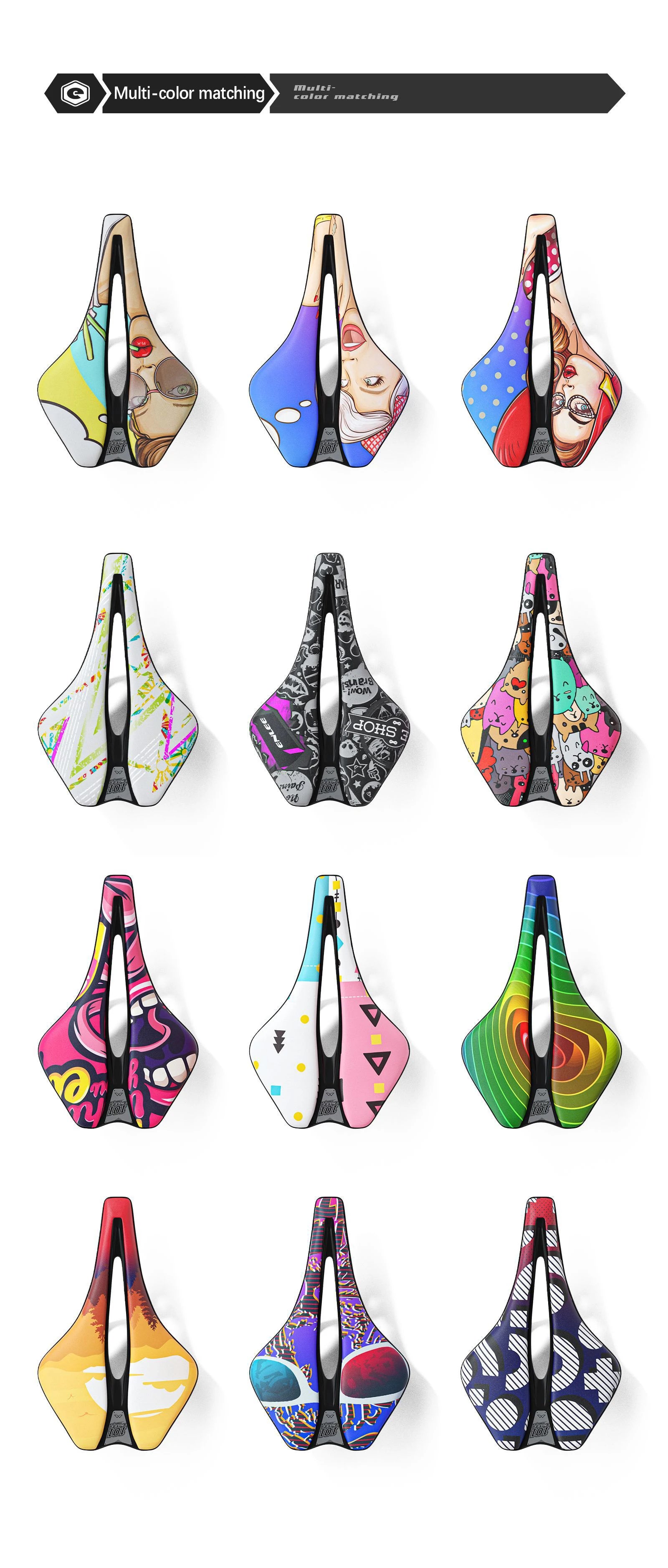 Enlee Bicycle Hollow Seat Personality Trend Korte Neus Mountainbike Racezadel