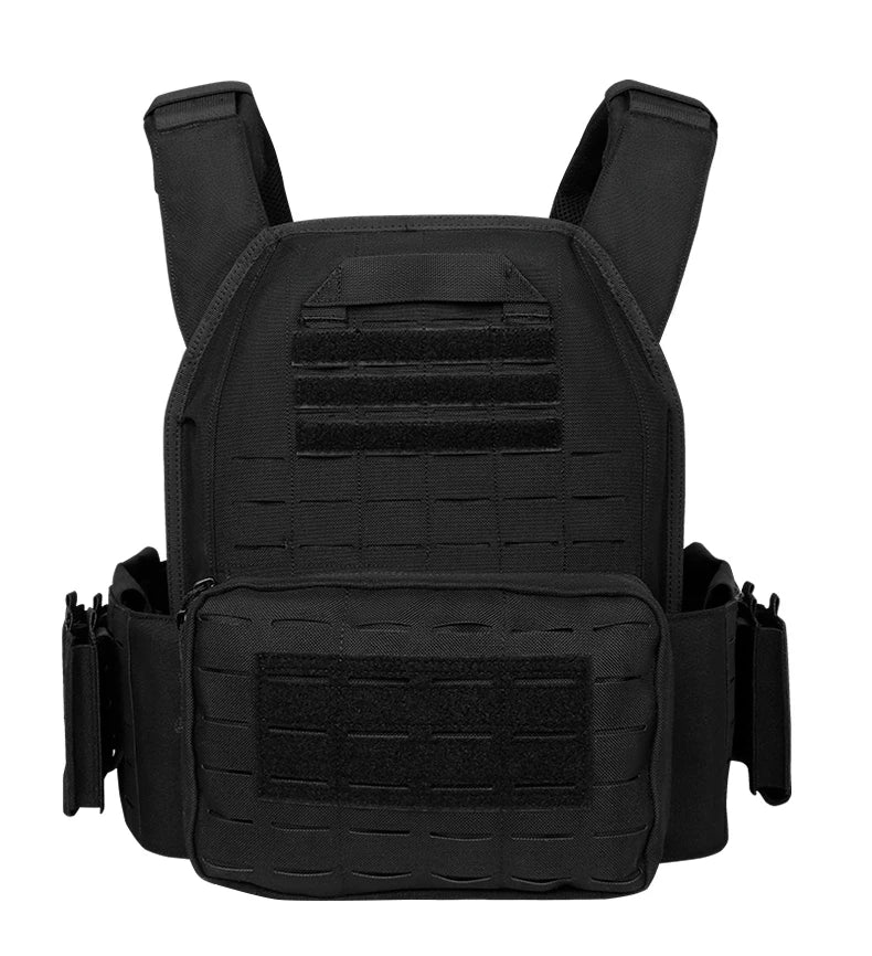 Tactical Plate Carrier Quick Release Fast Adjust Cummerbund Laser Cut Vest