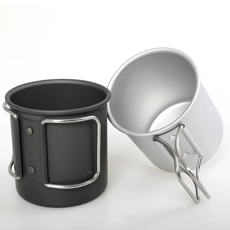 Kampeermok, aluminiumlegering, beker, toeristisch servies, picknickgerei, buitenkeuken