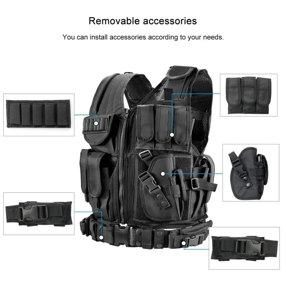 Multi Pocket Swat Army Tactical Vest Jungle Combat Body Armor Vests Security