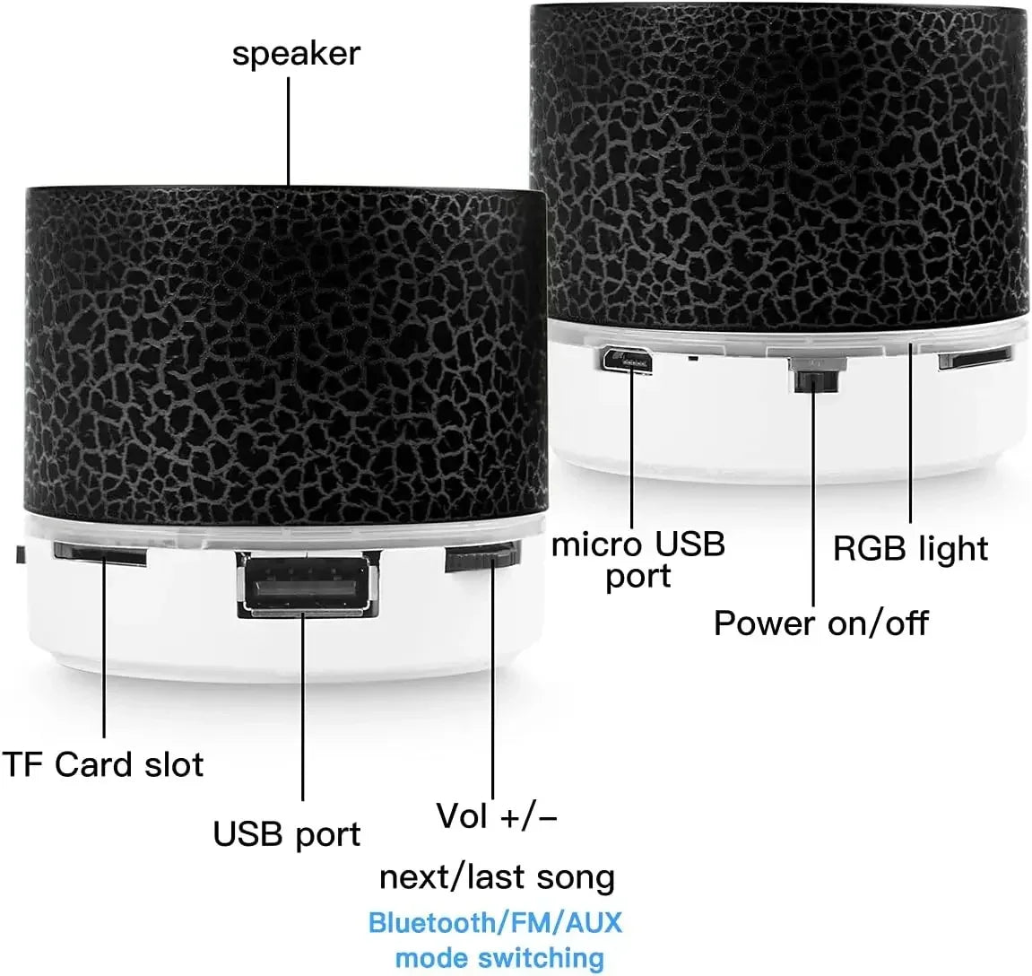TF Draadloze Mini Motion Bluetooth-luidspreker met LED-verlichting, Super Bass