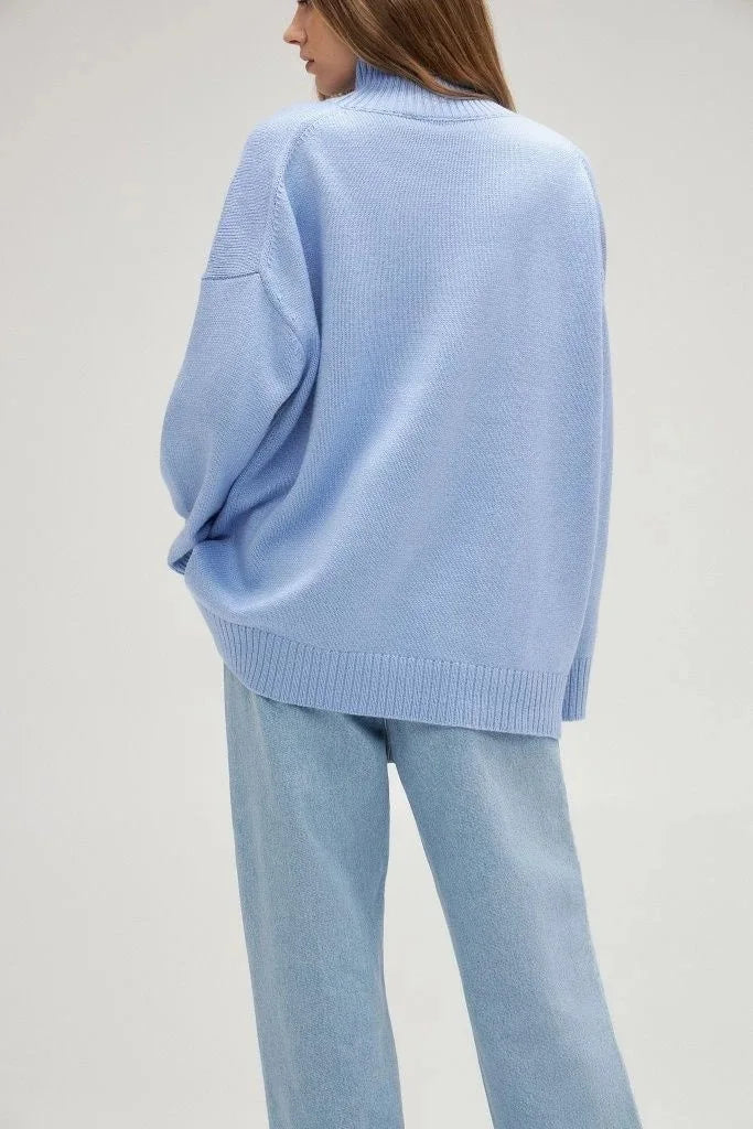 Bornladies Dames Turtleneck Trui Herfst Dikke Warme Trui Tops Winter