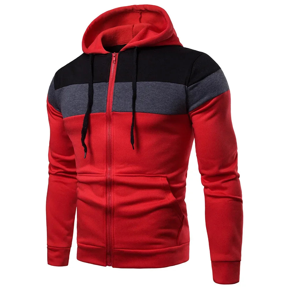Zip Up Hoodies Autumn Hooded Sweatshirts Men s Hoodie Cardigan Solid Color