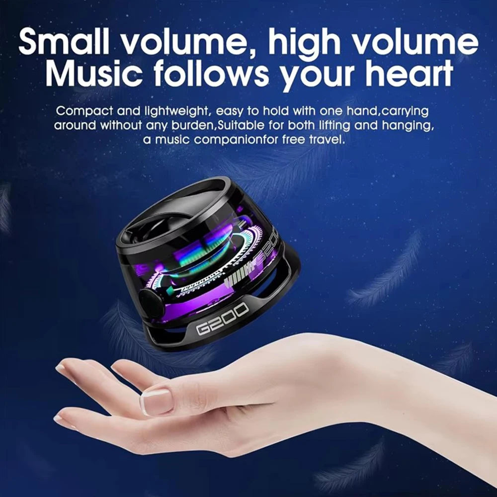 Mini Portable Bluetooth Speaker G200 RGB Color Light Magnetic Speaker Bt5.3
