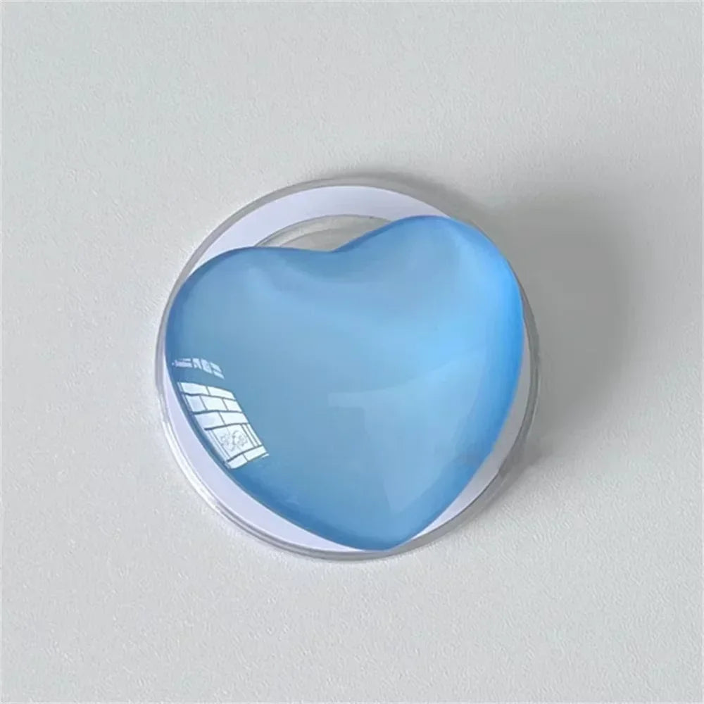 Desktop Magnetic Phone Holder Cute Glass Love Heart Design Cell Phone Support