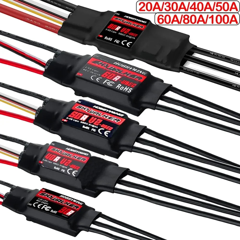 Hobbywing Skywalker 20a 30a 40 50a 60 80a 100a Brushless Esc Speedcontroler With